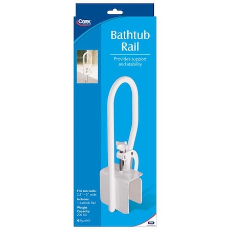 Carex Health Brands Carex Health Brands White Tub Safety Bar Steel 13.5 in. H X 7 in. L FGB20400 0000